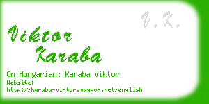 viktor karaba business card